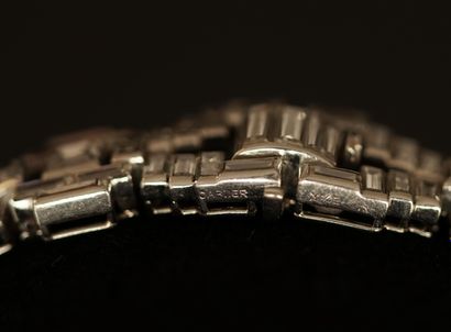 CARTIER - BRACELET in platinum, signed and...