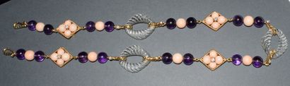 FRED - NECKLACE in 18K (750°/°°) gold embellished...
