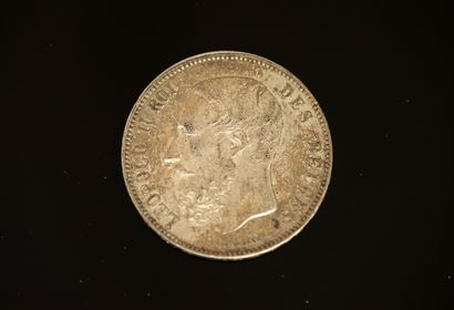 PIECE en argent 900/°° de 5 francs Leopold...