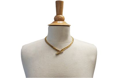 Ribbon necklace in 18k (750/°°) yellow gold...