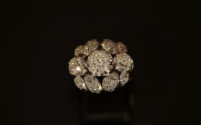 Platinum wire ring centered with a line of...