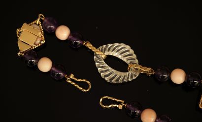 FRED - NECKLACE in 18K (750°/°°) gold embellished...