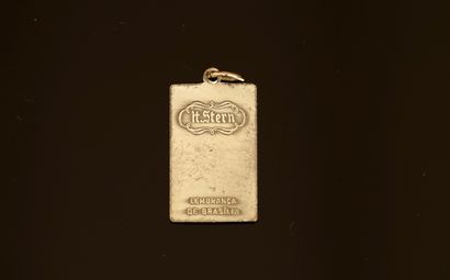 H STERN - Silver-plated metal pendant featuring...