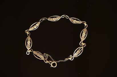 18K (750/°°) white gold BRACELET formed of...