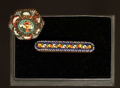 Gilded metal ENSEMBLE including 2 PINS, 1...