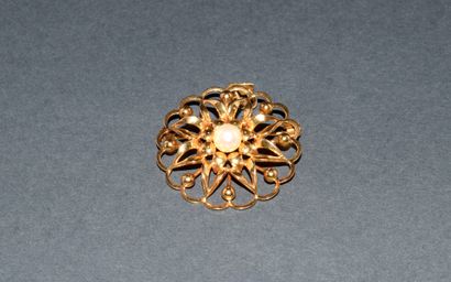 18K (750/°°) yellow gold BROCHURE PENDANT...