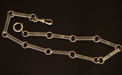WATCH CHAIN in silver niello min 800/°°....
