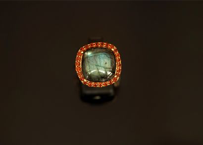 RING in 925/°° sterling silver set with a...