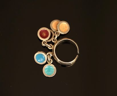 BAGUE JONC réglable en argent min 800/°°...