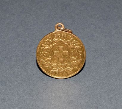 PIECE PENDANT adorned with a Swiss 20fr coin...