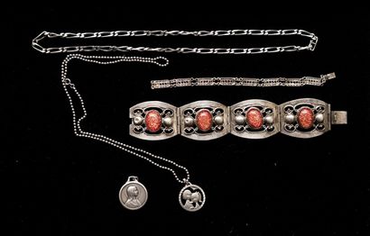 SET in silver min 800/°° comprising 1 NECKLACE...
