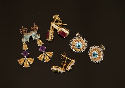 ENSEMBLE en argent et argent doré 925/°°...