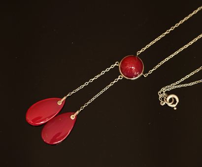 Negligee necklace in silver min 800/°° with...