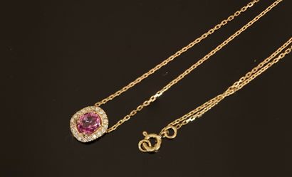 PENDANT and CHAIN in 18K (750/°°) yellow...