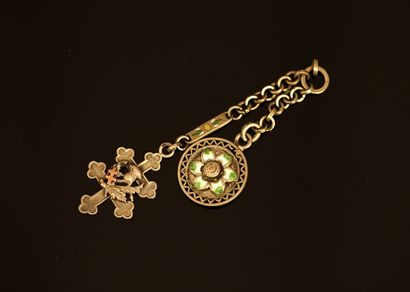 Silver min 800/°° double-chain pendant holding...