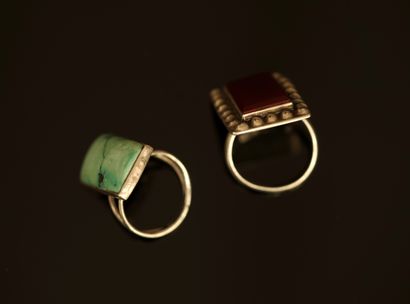 SET in 925/°° silver including: 2 rings with...