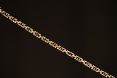 BRACELET in 925/°° gold-plated silver with...