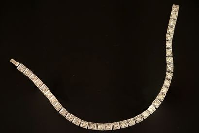 LINE BRACELET in 18K (750/°°) white gold...