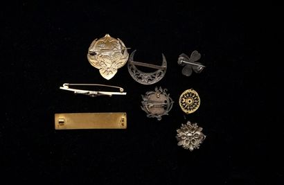 Gilded or silvered metal SET comprising 5...