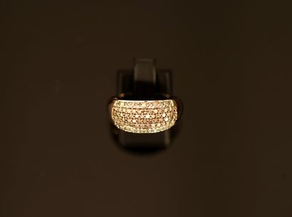JONC PLAT ring in 14K (585/°°) yellow gold,...