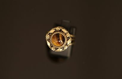 Adjustable ring in silver gilt min 800/°°,...