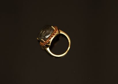 RING in 925/°° sterling silver set with a...