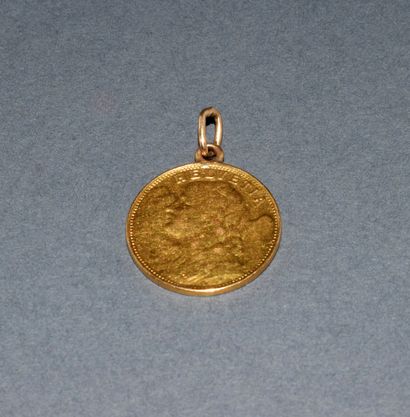 PIECE PENDANT adorned with a Swiss 20fr coin...