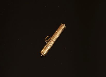 14K (585/°°) gold BRANCH representing a mezuzah...