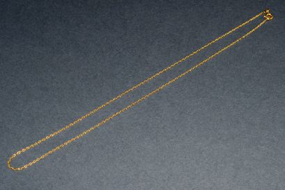 18K (750/°°) yellow gold forçat chain, spring-ring...