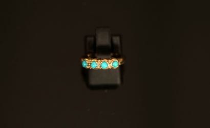 JARRETIERE RING in 14K (585/°°) gold set...