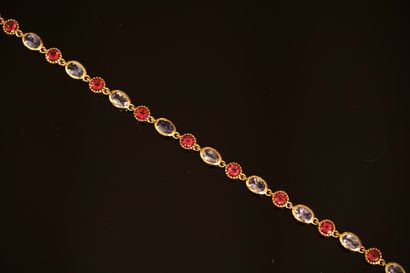 BRACELET in 925/°° gold-plated silver set...