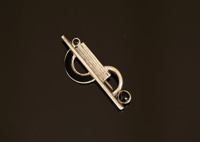BROCHE MODERNISTE en argent min 800/°° et...