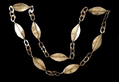 MARIE-CLAIRE GALLARD - SAUTOIR en argent...