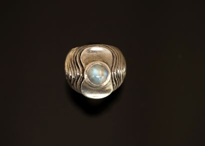 Gentleman's ring in silver min 800/°° centered...