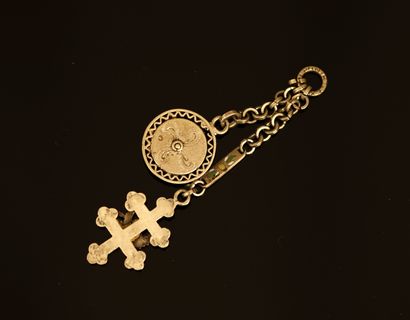 Silver min 800/°° double-chain pendant holding...