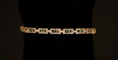 BRACELET in 925/°° gold-plated silver with...