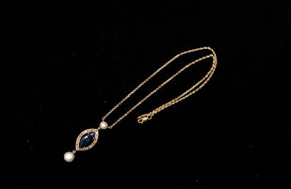 925/°° gold-plated silver NECKLACE holding...