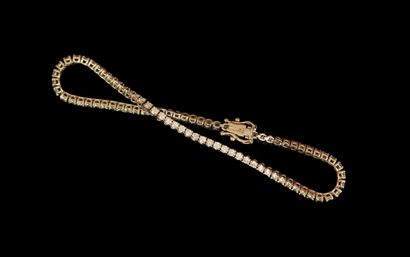 BRACELET line in 18k (750/°°) white gold...