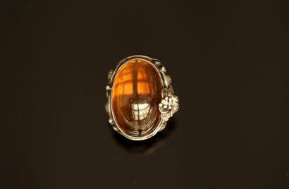 IMPORTANT 925‰ silver ring adorned with an...