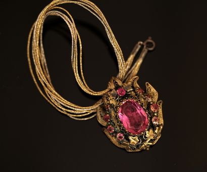 Gilded metal picture-holder PENDANT with...