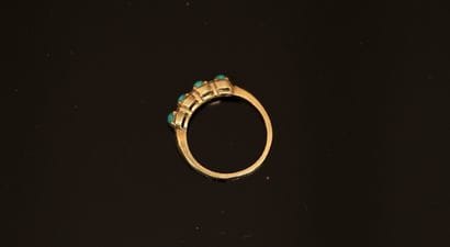 JARRETIERE RING in 14K (585/°°) gold set...