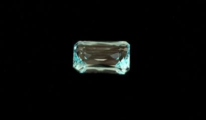 Rectangular BLUE TOPAZE on paper for 24.85ct....