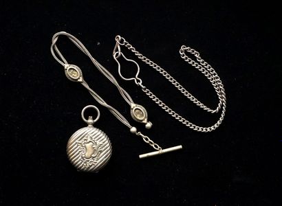 Silver-plated metal SET including 1 openwork...
