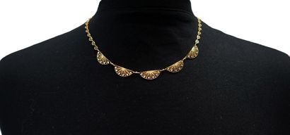DRAPERIE COLLAR in 18K (750/°°) yellow gold...