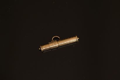 14K (585/°°) gold BRANCH representing a mezuzah...