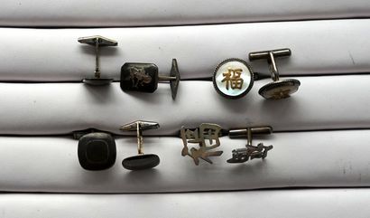 SET in silver min 800/°° comprising 4 PAIRS...