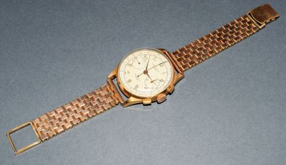 SWISS CHRONOGRAPH - BRACELET WATCH in 18K...