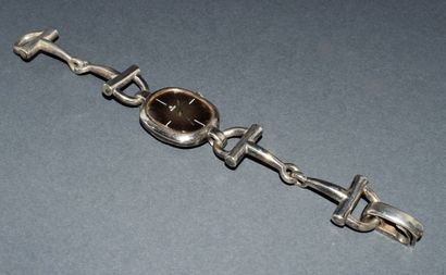 AZUR - Silver bracelet WATCH (925/°°) oval...
