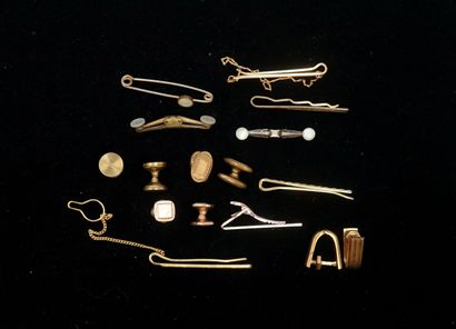 Gilded metal SET comprising 4 PAIRS OF HANDLEBUTTONS,...