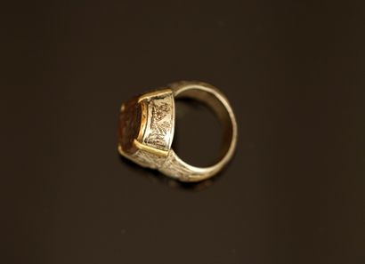 Silver metal and copper sigillary CHEVALIERE...